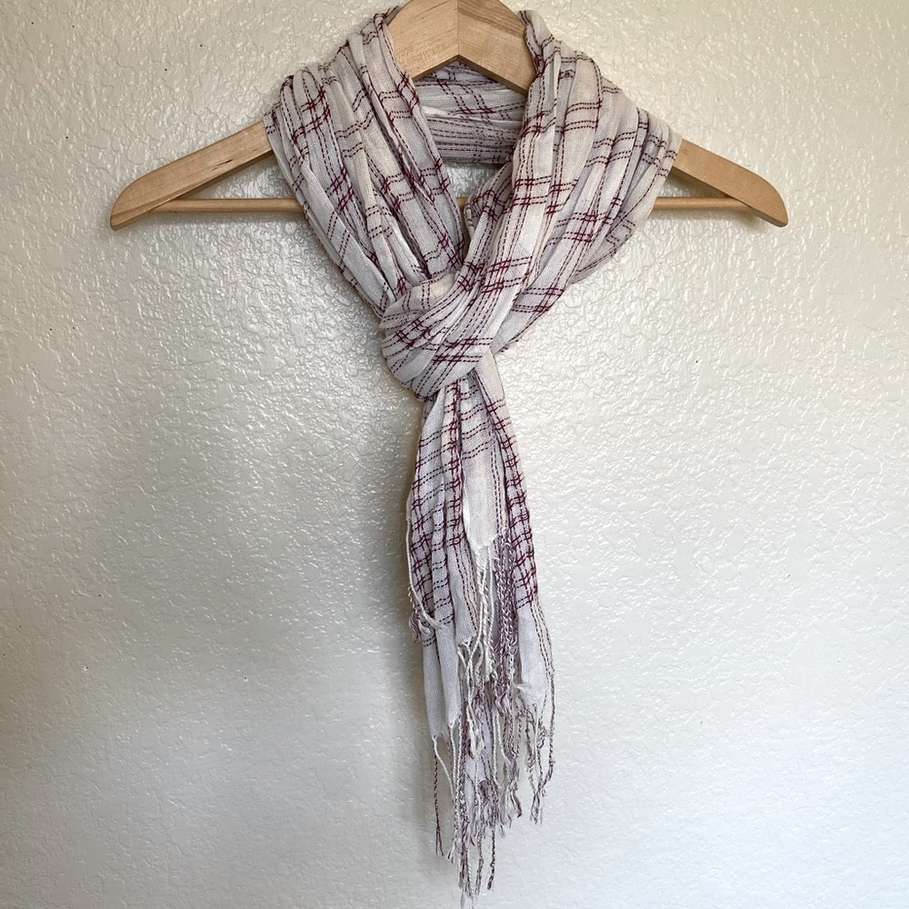 Gauzy Plaid Scarf/wrap